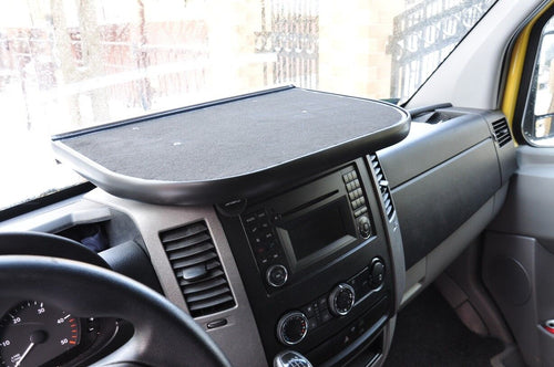Perfect-Fit Dashboard Table for Mercedes Sprinter W906 VW Crafter SINCE 2006 – Center Shelf Compatible