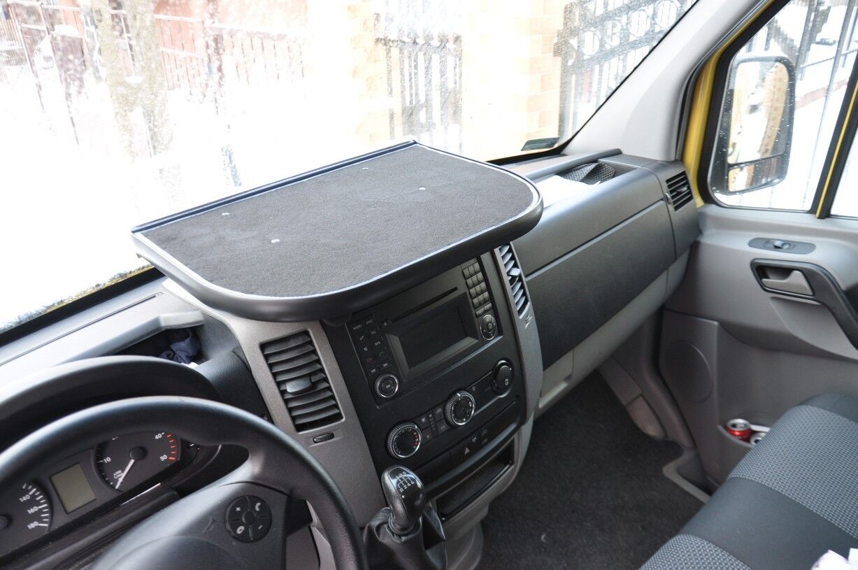 Perfect-Fit Dashboard Table for Mercedes Sprinter W906 VW Crafter SINCE 2006 – Center Shelf Compatible