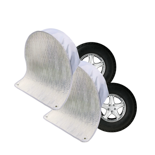 Thermal Wheel Covers,tire cover wheel protection cover caravan motorhome trailer with Chevron Design – All-Season Tyre Protection from Sun, Snow, Dirt and UV