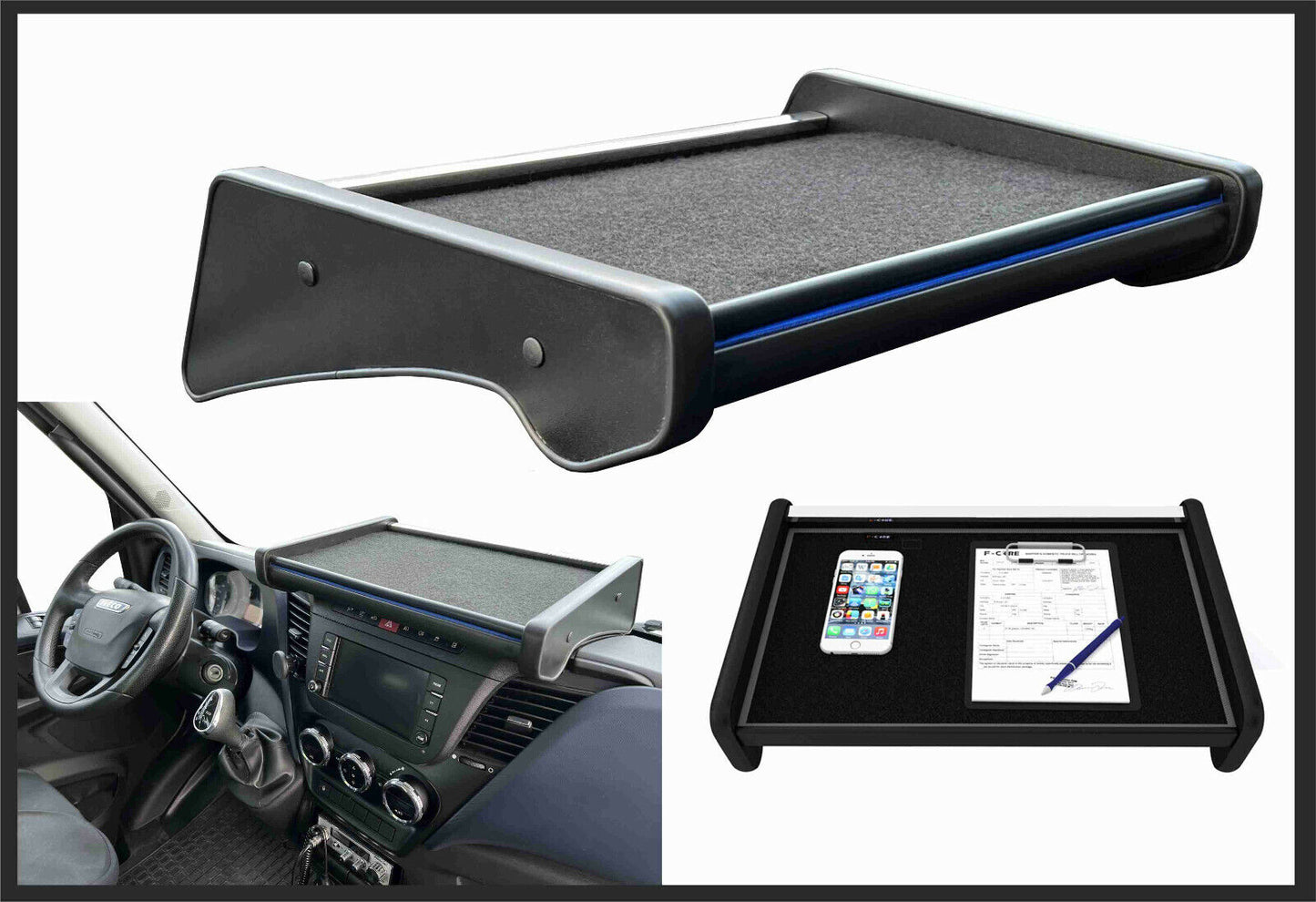 Perfect-Fit Dashboard Table for Iveco Daily 2014-2021 – Center Shelf Compatible