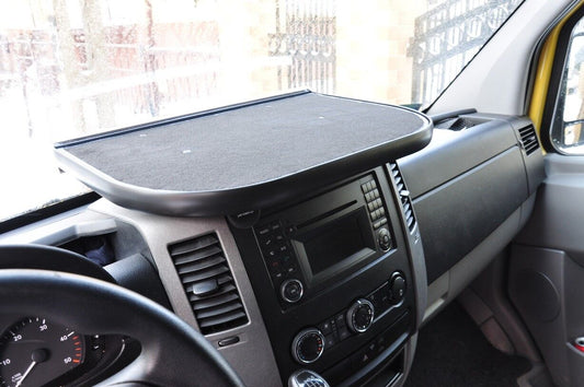 Perfect-Fit Dashboard Table for Mercedes Sprinter W906 VW Crafter SINCE 2006  – Center Shelf Compatible